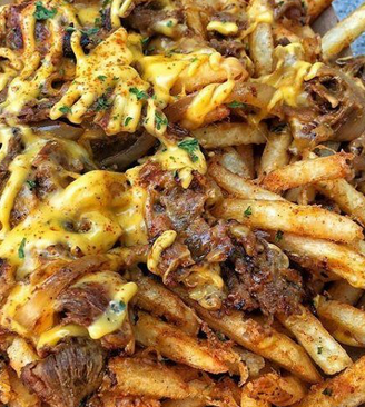 Junk oily fried food. Fast food